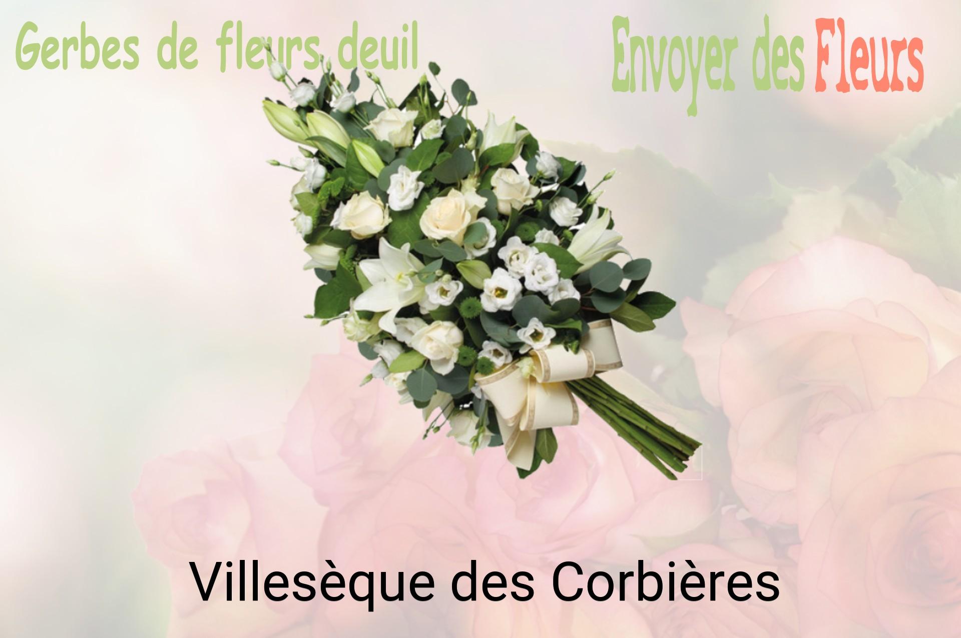 Gerbe de fleurs de deuil livrée à Villesèque-des-Corbières